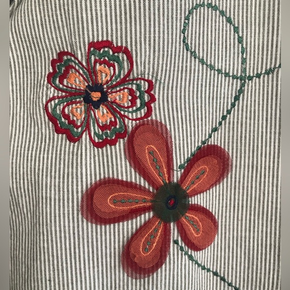 Vintage Bobbie Brooks Striped Cotton Shirt - Embroidered - made in India - XL - Picture 4 of 6